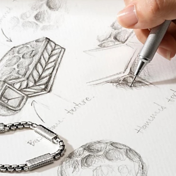 JAISS Heritage Texture Station 3.7mm Box Chain Bracelet style hammered see video - Picture 3 of 9